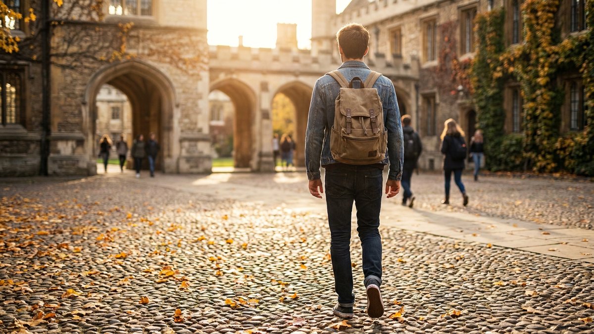 Estudante intercambista em campus universitário europeu - Seguro Viagem Intercâmbio Porto pela Rio Rubio Corretora SP